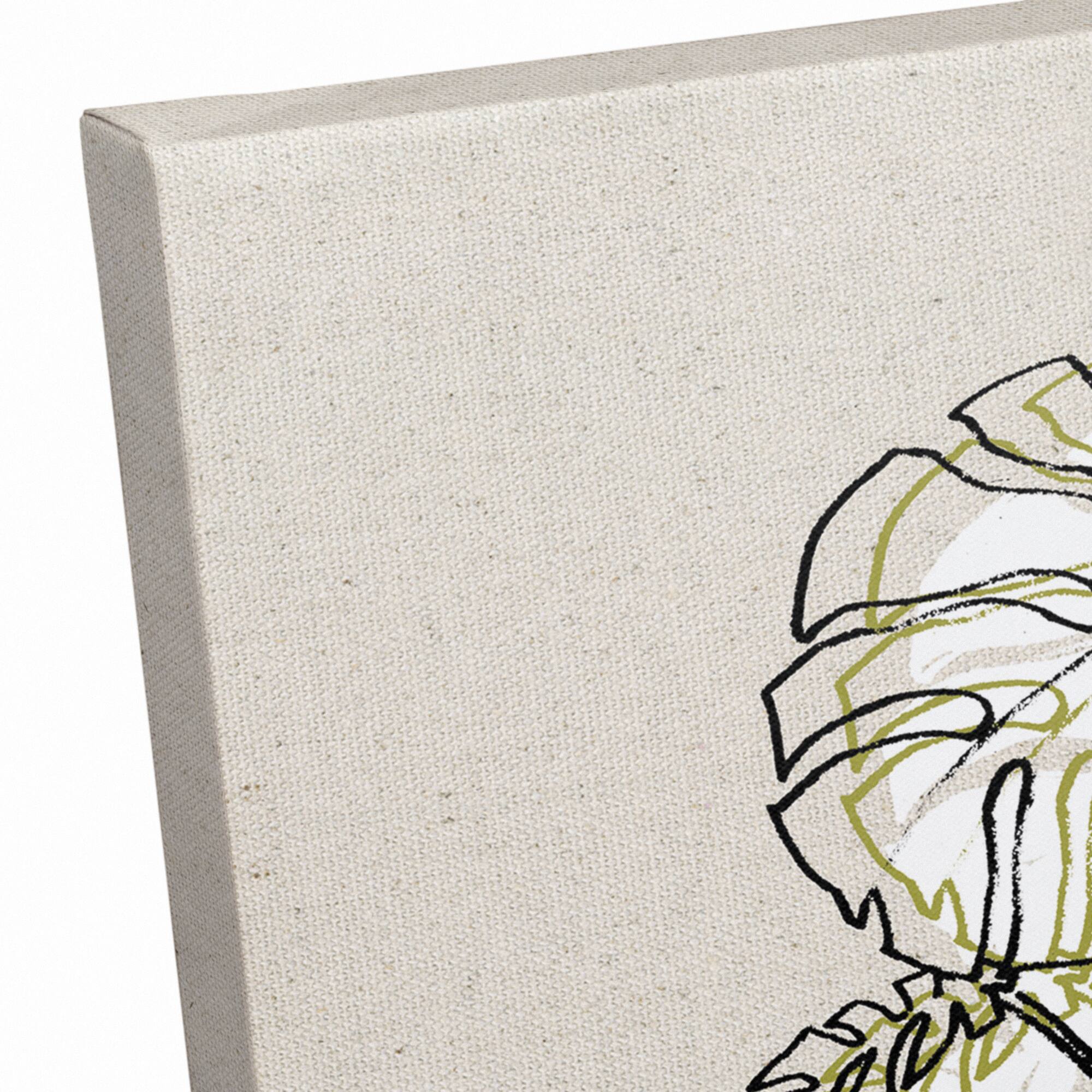 Design Directs Monstera Drawing Canvas Wall Art